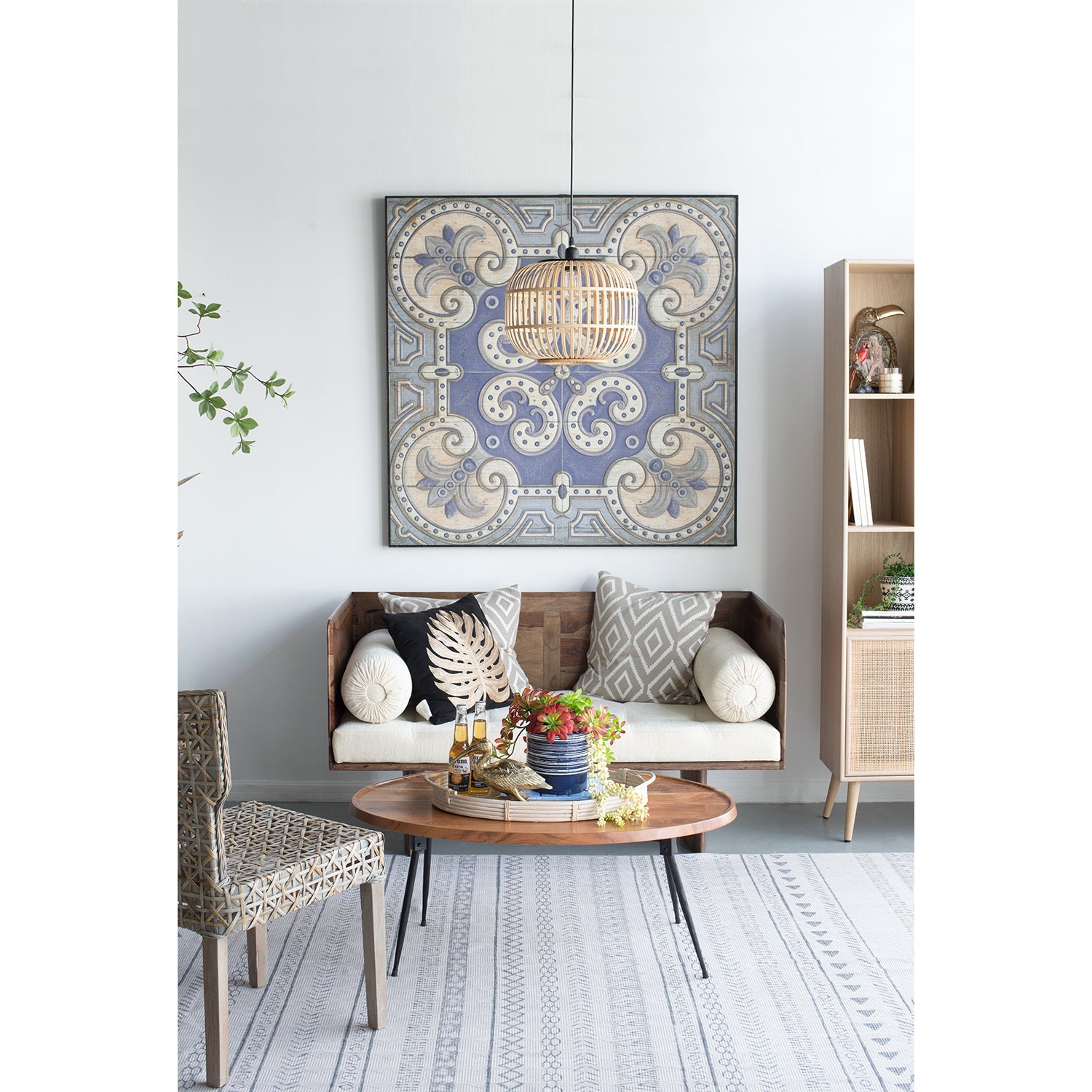 39X26X16" Oval Cofe Table Brown Wood