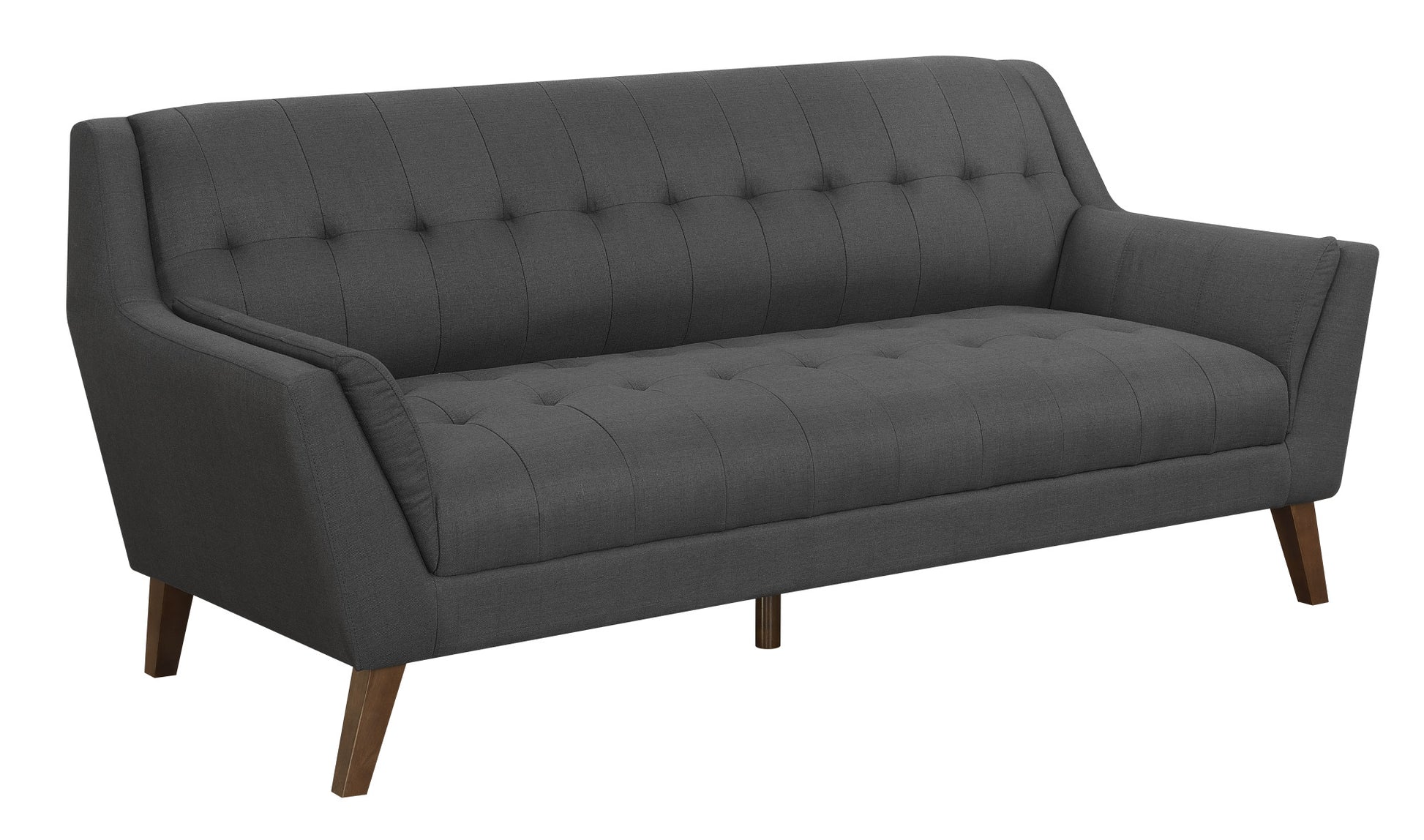 Browning Gray Sofa Gray Foam Engineered Wood 3 Seat
