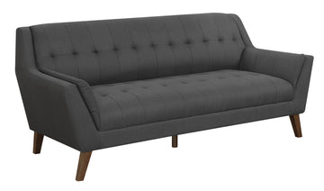 Browning Gray Sofa Gray Foam Engineered Wood 3 Seat