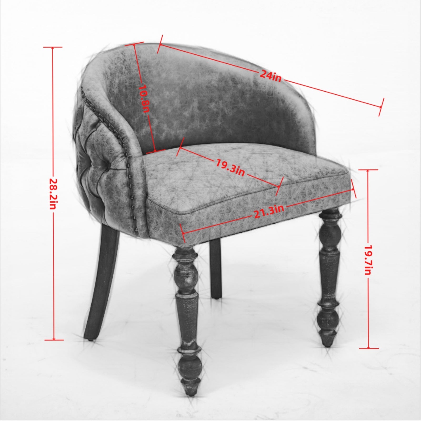 Hand Pulled Buckle Decoration Pu Dining Chair,Accent Leisure Chair, Mid Century Modern Arm Chair With Solid Wood Armrests And Legs, 1 Seat Cushioned Sofa For Living Room Bedroom,Brown Color,Sw1865Br Brown American Design Rubberwood Foam Pu