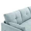 United We Win Furniture, Modular L Shaped Sofa, Modular Long Sofa With Reversible Chaise Lounge, Sofa Bed, Sleeper Sofa, Modular Sofa Combination With Storage Seats. Mint Green Chenille 3 Seat