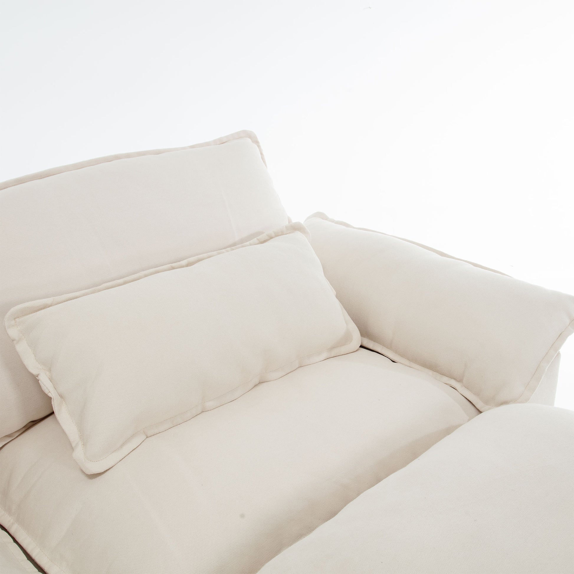 154.8" Oversized Modular Sofaice Velvet Large U Shaped Couch Comfy Upholstered 4 Seat Sofa With 2 Ottoman, 4 Lumbar Pillow, Deep Seat Couch For Living Room Beige Wood Primary Living Space Modern Foam Polyester 6 Seat