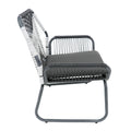 Milan Club Chair Gray Pe Rattan Iron Waterproof Fabric
