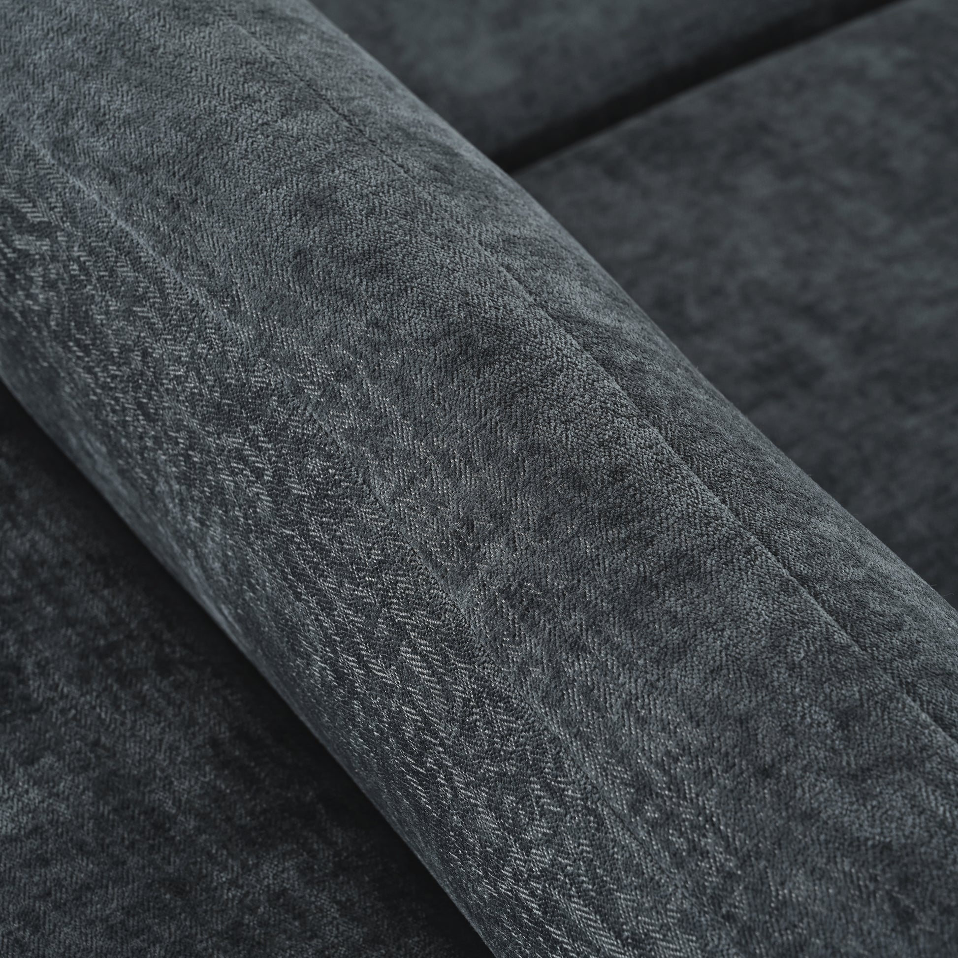 Modern Large Modular Sectional Sofa For Living Room, Bedroom, Salon, 3 Piece Free Combination Gray Polyester 3 Seat