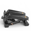 Home Office Exercise 330Lbs Capacity Mini Stepper With Resistance Bands And Lcd Monitor Black Steel