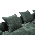 Modular Sectional Sofa, U Shaped Couch With Sofa For Five & Pillows, Modern Minimalist Chenille Fabric Large Comfy Cloud Sofas, Living Room Furniture Sets Emerald Chenille 5 Seat