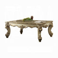 Gold Patina And Bone Coffee Table With Scrolled Leg Gold Primary Living Space Rectangular Wood Plastic