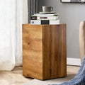 Compact Mdf Coffee Table: 11.8X11.8X19.6 Inches, Stylish Texture Design Wood Mdf