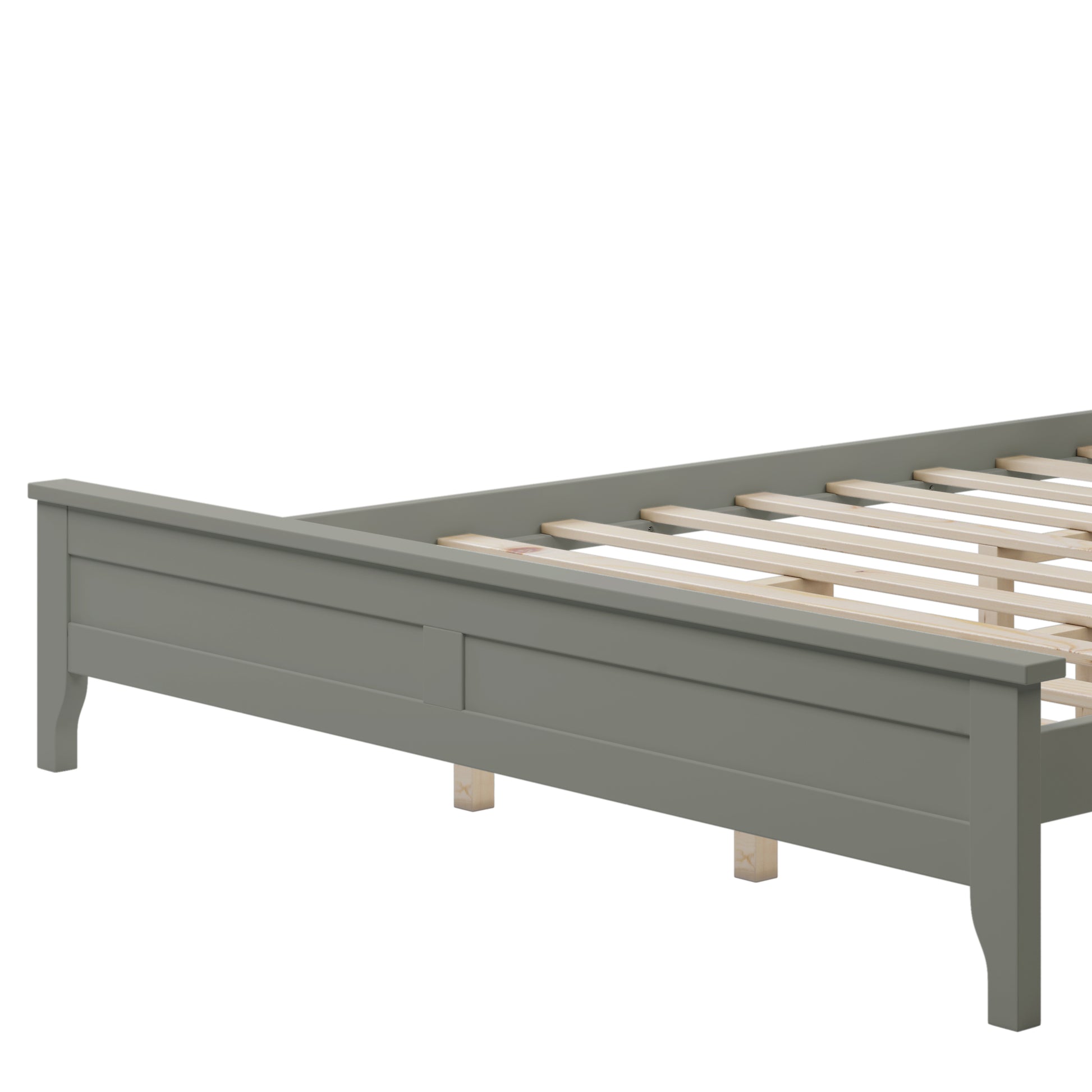Modern Gray Solid Wood Queen Platform Bed Old Sku:Wf283525Aae Queen Gray Solid Wood