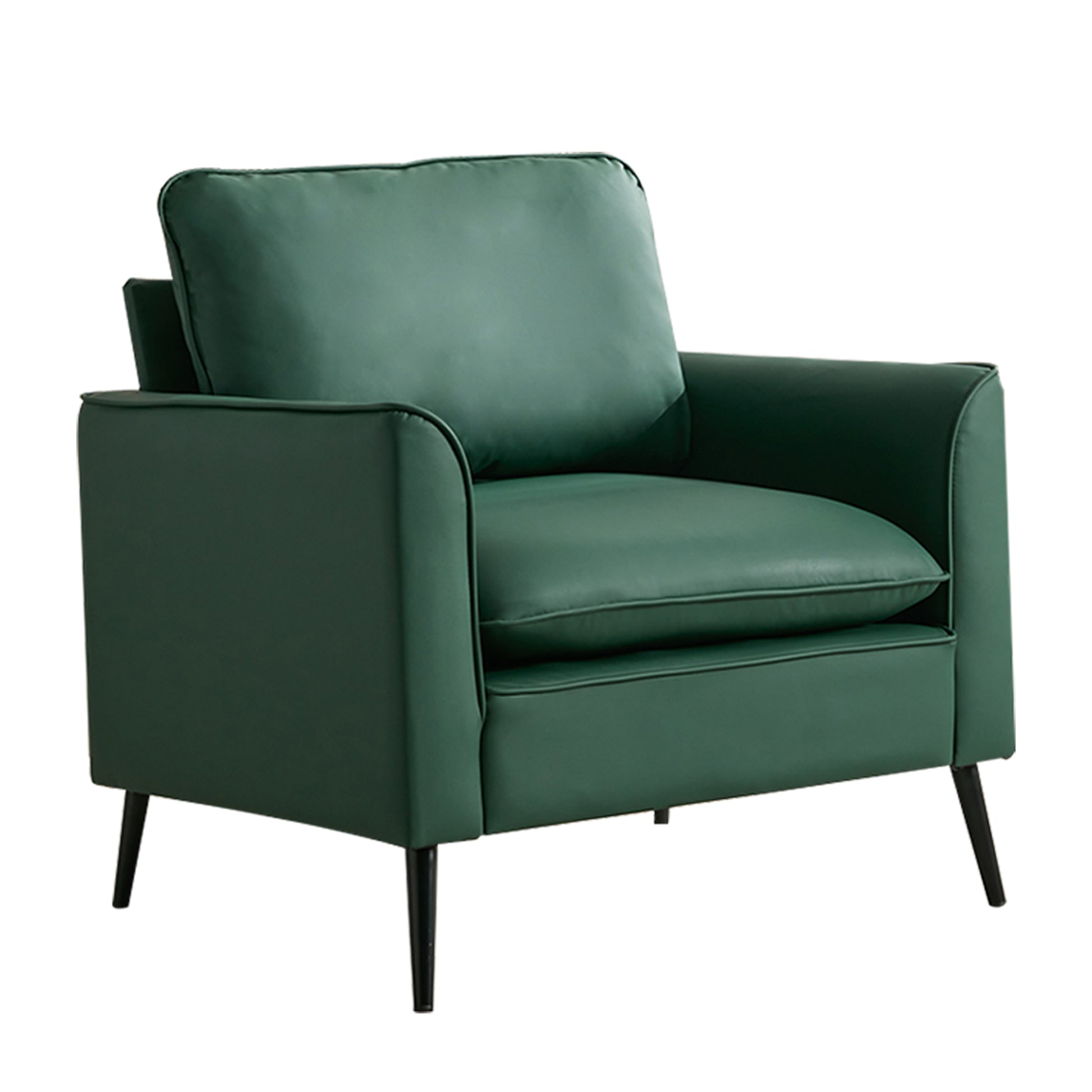 Ts Cat Paw Leather Upholstered Sofa Green Leather 1 Seat