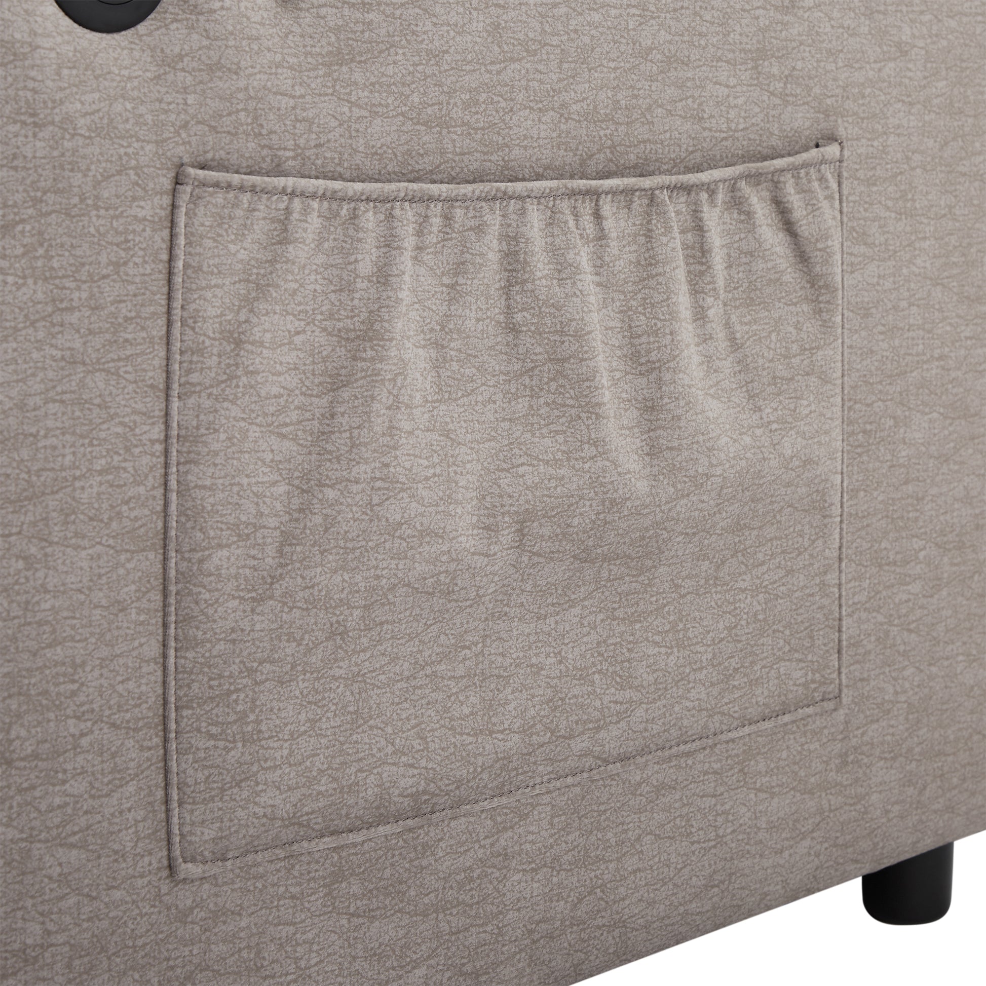 55.9" Convertible Sofa Bed Loveseat Sofa With Three Usb Ports, Two Side Pockets, Two Cup Holders And 360 Swivel Phone Holder For Living Room, Light Grey Light Grey Foam Polyester