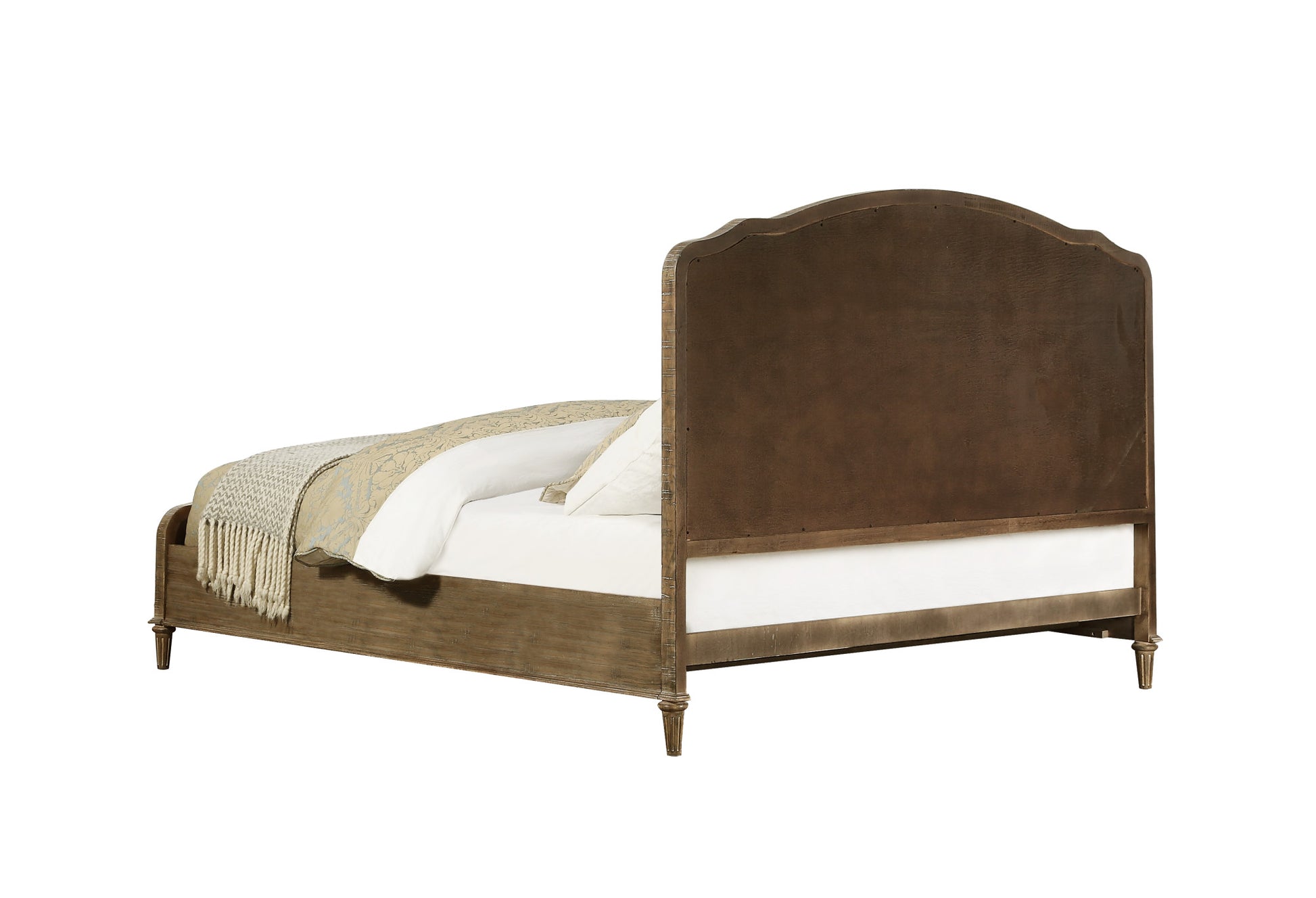 Ludin Brown King Upholstered Bed King Brown Foam Solid Wood