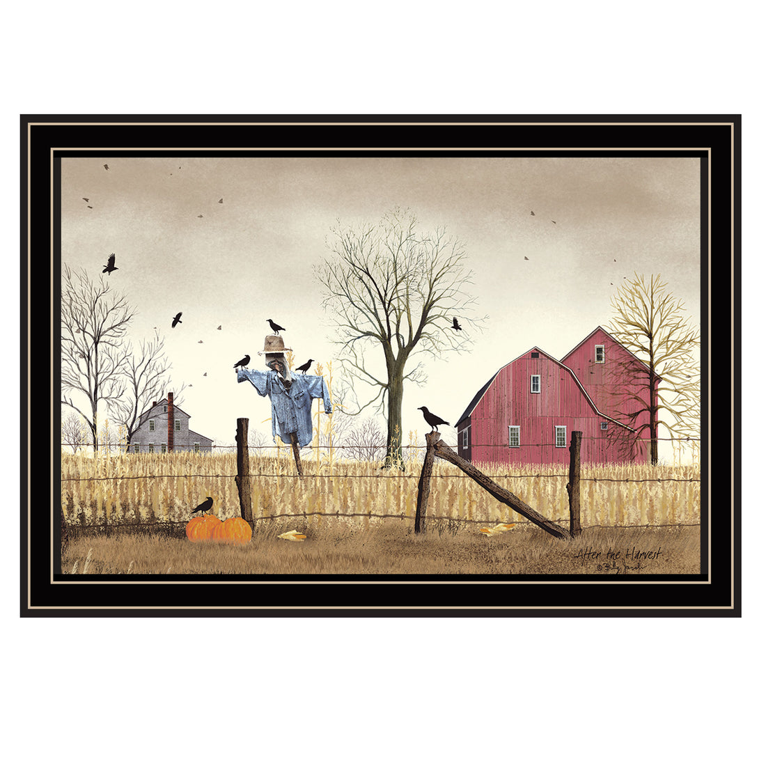 After The Harvest Black Framed Wall Art For Living Room, Bedroom Wall Art Print For Home Decor By Billy Jacobs Multicolor Wood Paper