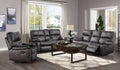 Hooper Gray Power Reclining Sofa Gray Foam Engineered Wood 3 Seat