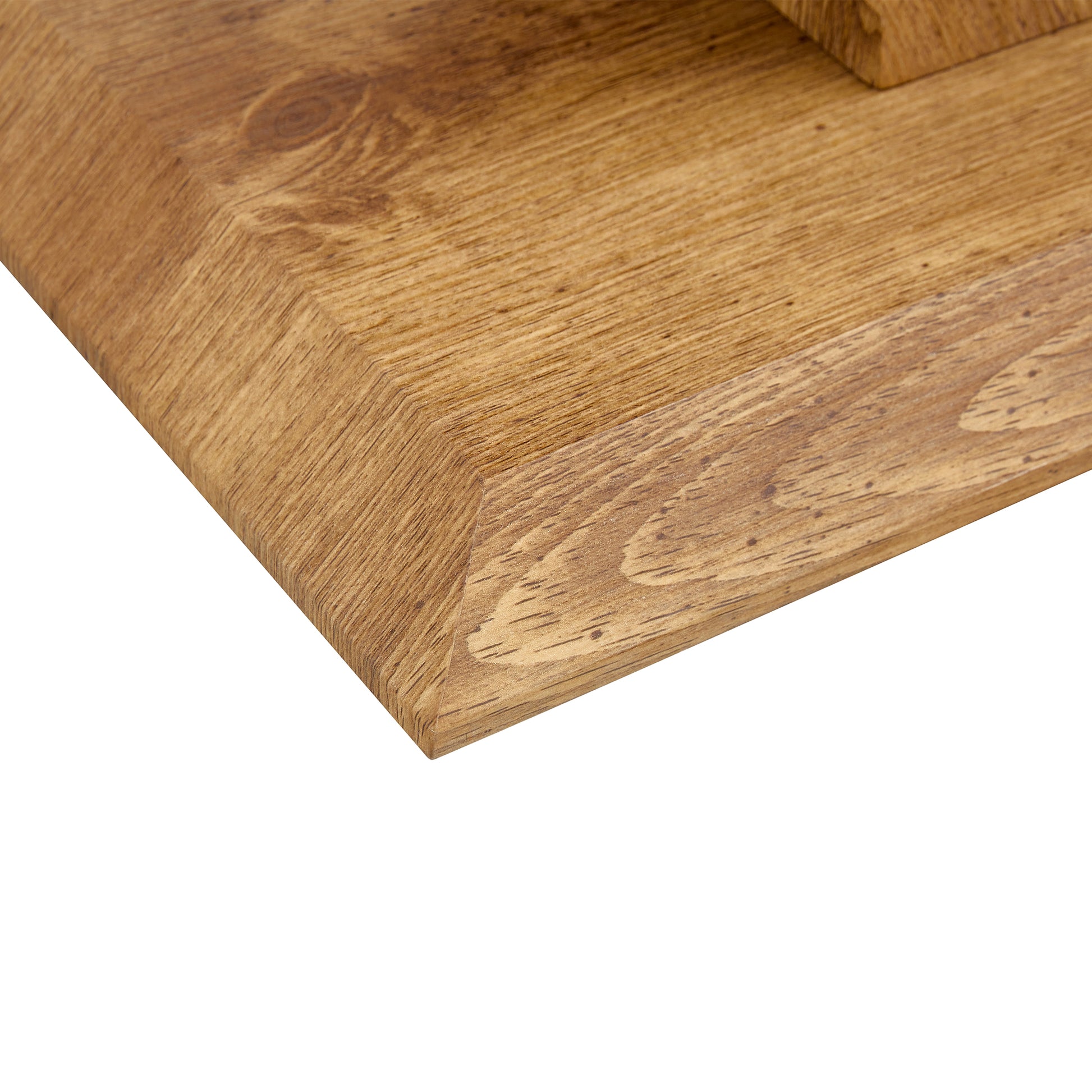 Modern Minimalist Rectangular Glass Table With 0.39 "Tempered Glass Top And Mdf Wood Grain Sticker Legs, Suitable For Entrance And Living Room. Transparent Glass