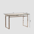 Modern Minimalist Rectangular Glass Dining Table For 4 6 With 0.31