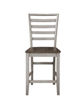 Abacus 5 Piece Dining Set With Drop Leaf Counter Height Table Smoke Grey Smoke Grey Wood