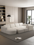 104.32*70.86 Modular Sectional Sofa Sleeper Couch, Sectional Sofa With Chaise And Ottoman, Convertible U Shaped Modular Sofa Set. Compressed Sponge, White. Combo A B C D White Primary Living Space Soft Minimalist,Modern Foam Spring 5 Seat