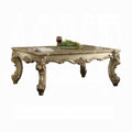 Gold Patina And Bone Coffee Table With Scrolled Leg Gold Primary Living Space Rectangular Wood Plastic