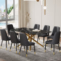 Large Modern Minimalist Rectangular Dining Table With 0.39 