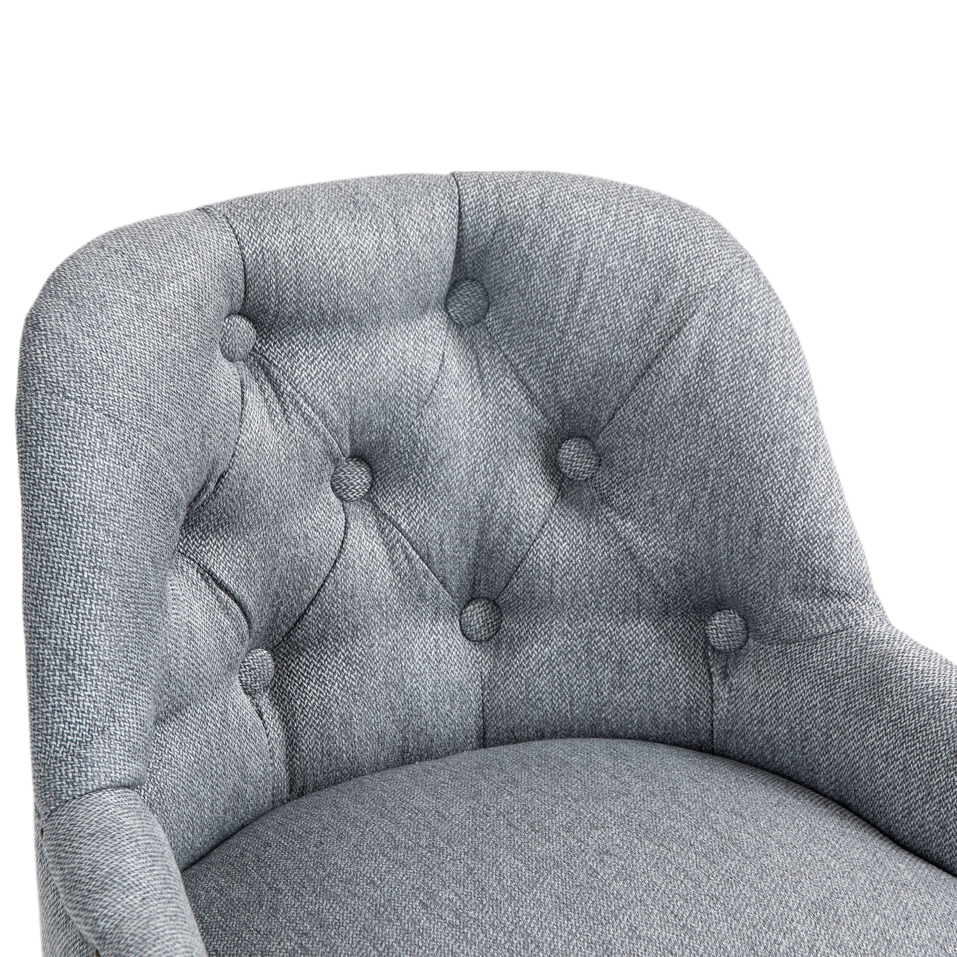 Coolmore Bar Stools Set Of 2 Counter Height Chairs With Footrest For Kitchen, Dining Room And 360 Degree Solid Wood Legs Swivel Bar Stools Set Of 2 Gray Linen Gray Foam Linen