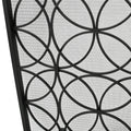 Thayer Single Panel Iron Fireplace Screen Black Primary Living Space American Design,Antique,Classic Iron