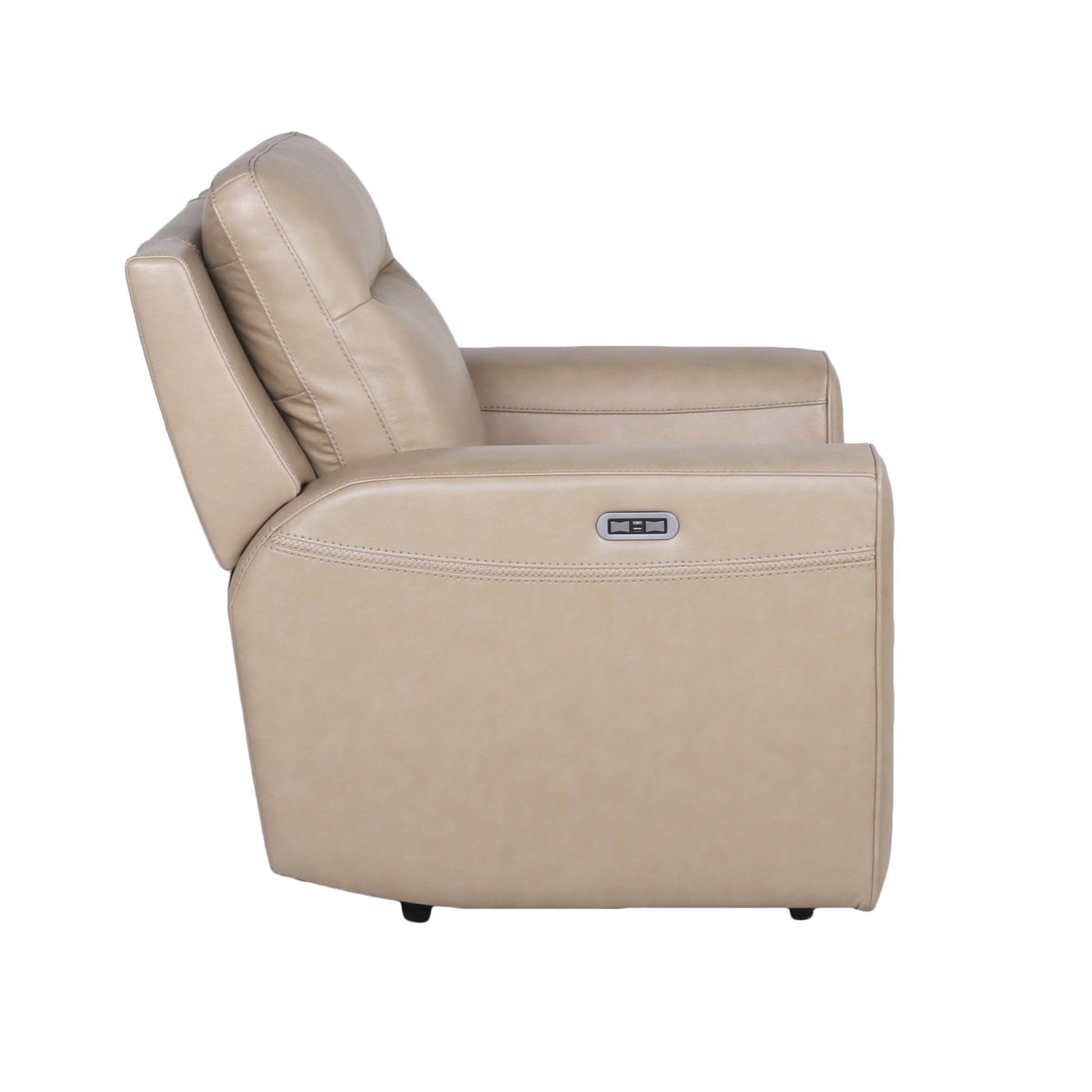 Doncella 3 Piece Power Reclining Living Room Set Beige Beige Wood