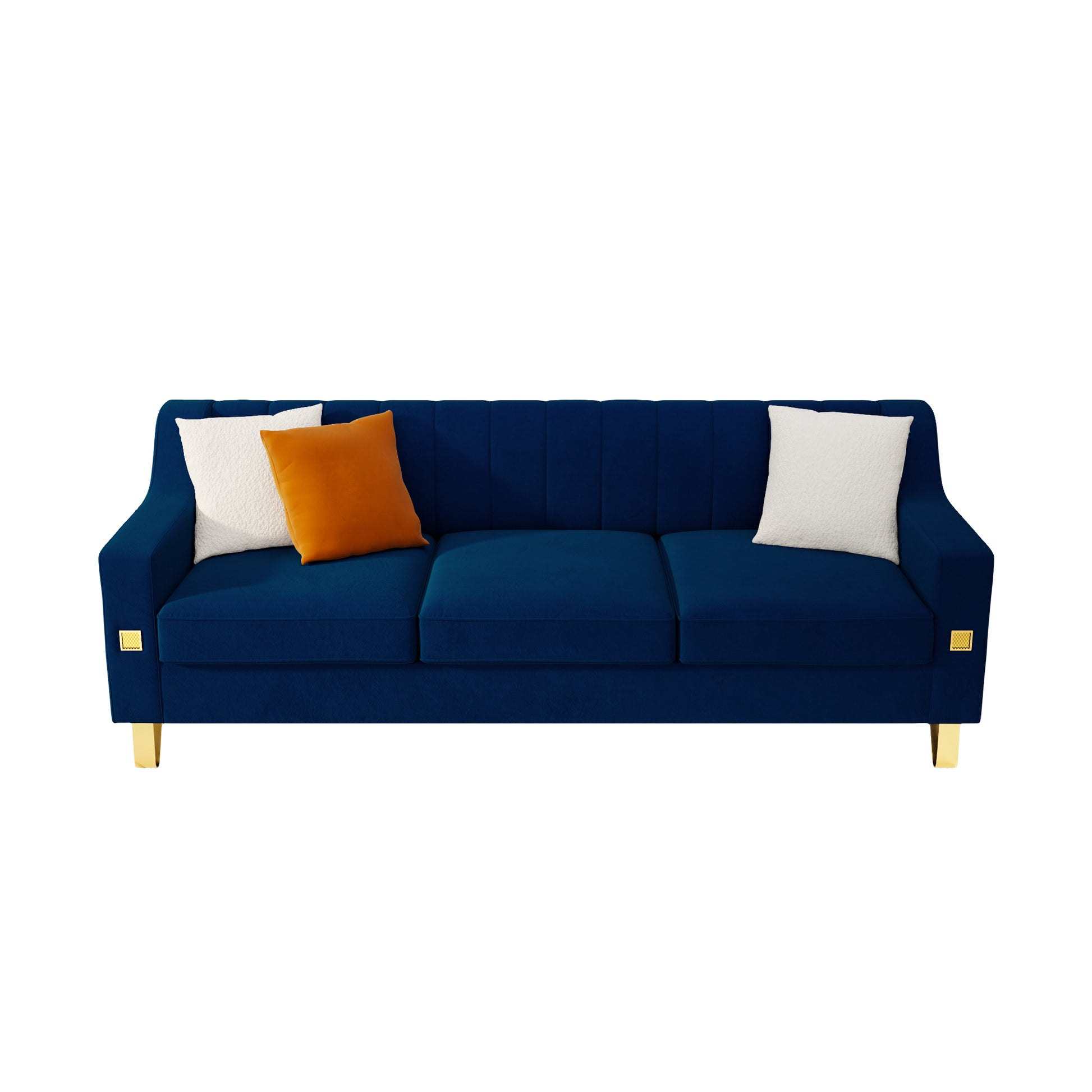 Fx P85 3S Bu 3 Seats Sofa Blue Velvet 3 Seat