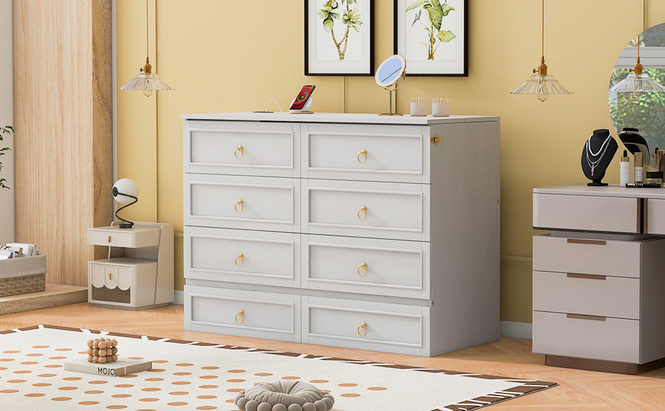 Full Size Murphy Bed With Large Drawers,White Full White Plywood