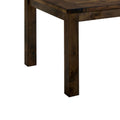 Transitional Style Solid Wood Rectangular Dining Table With Block Legs, Brown Brown Solid Wood