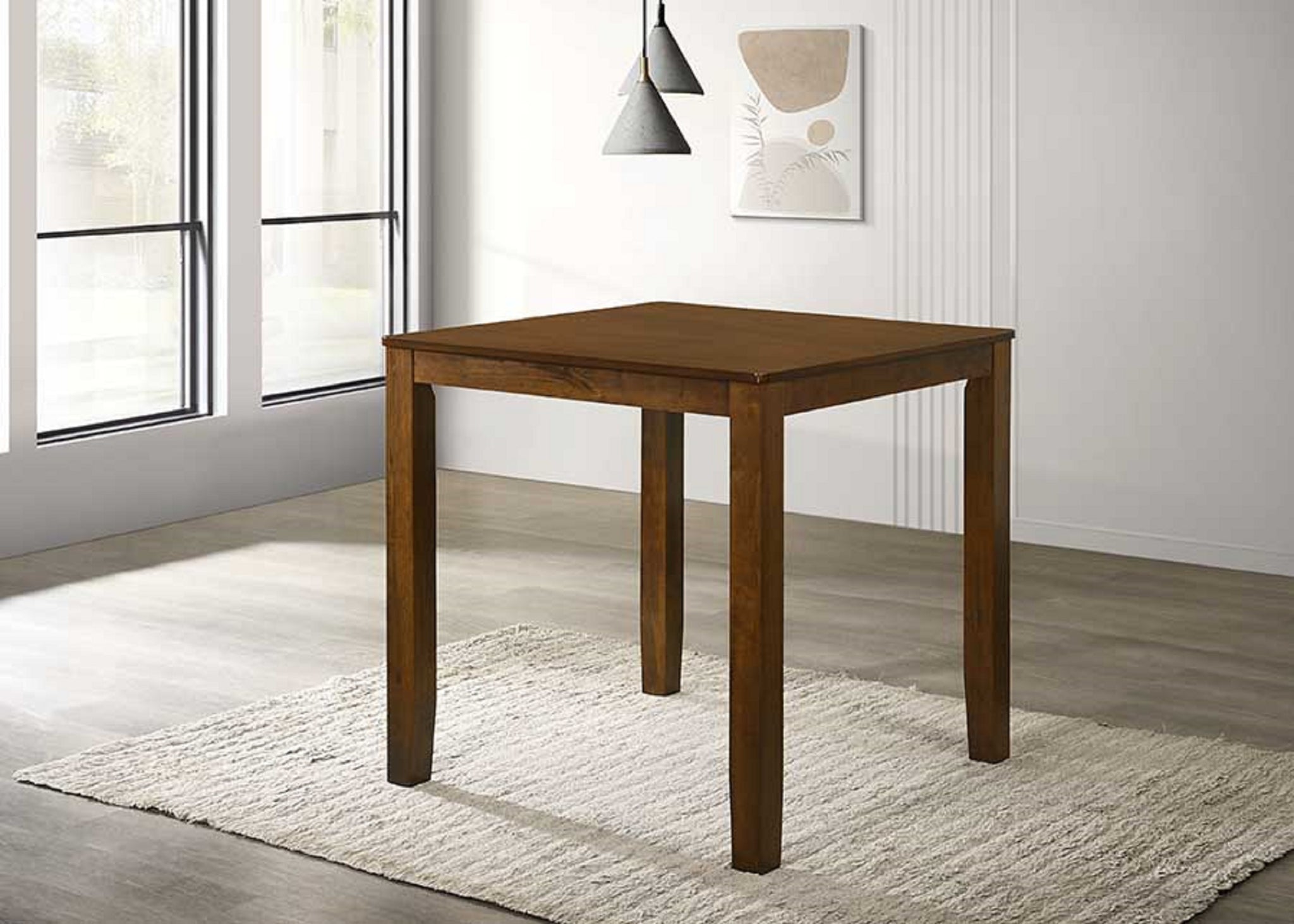 Beautiful Cherry Color Counter Height 1Pc Dining Pub Height Square Table Dining Room Wooden Furniture Cherry Seats 4 Espresso Dining Room Traditional Rectangular Square Wood