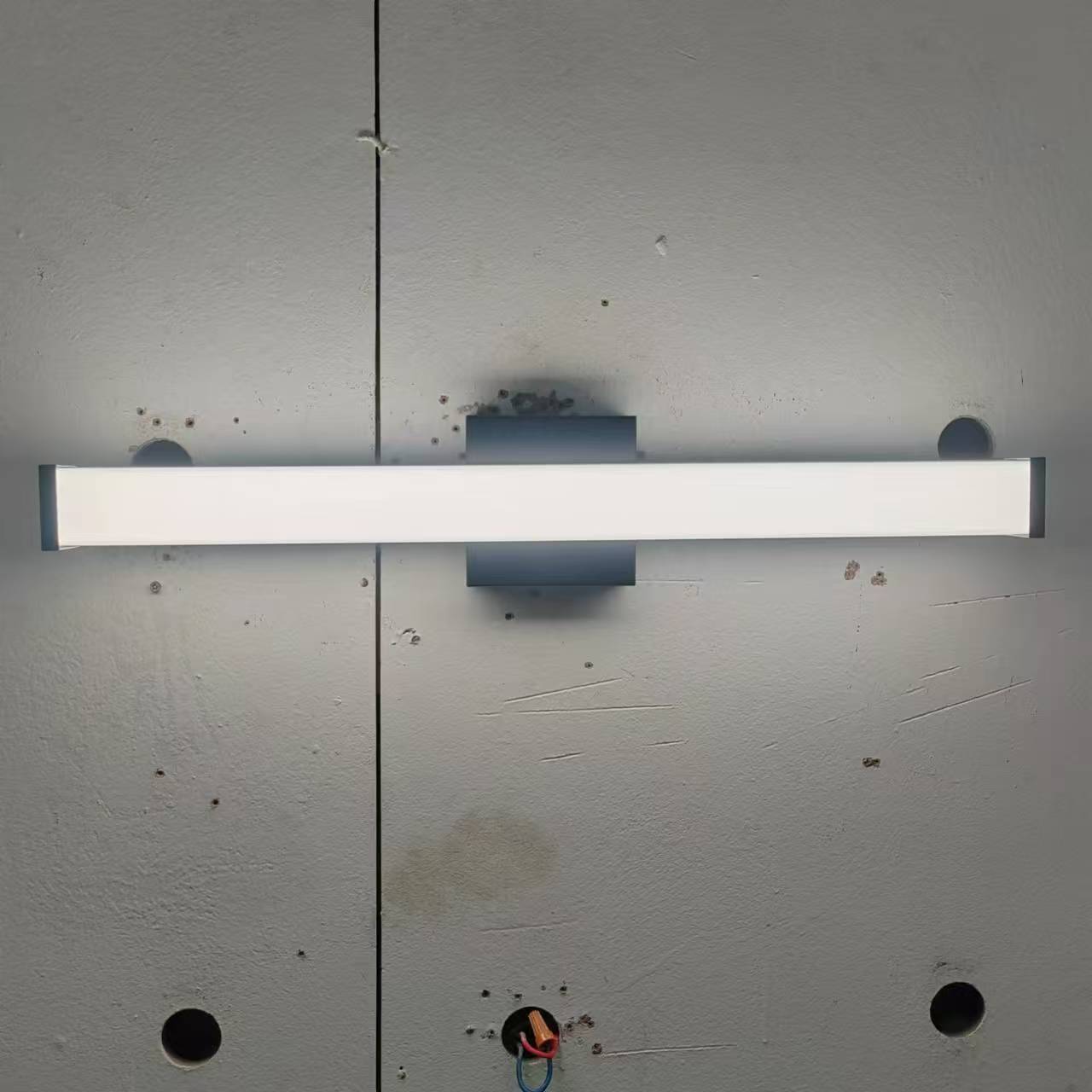 Led 24 Inch 14W 5Cct Dimming Wall Light, Iron Aluminum Acrylic Wall Mounted Lighting Fixtures, Matte Black Bathroom Vanity Light Over Mirror Matte Black Modern Acrylic,Aluminum,Iron
