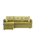 United We Win Furniture, Modular L Shaped Sofa, Modular Long Sofa With Reversible Chaise Lounge, Sofa Bed, Sleeper Sofa, Modular Sofa Combination With Storage Seats. Olive Velvet 3 Seat