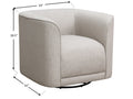 Brella Tan Swivel Accent Chair Tan Foam Engineered Wood