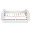Twin Size Daybed With Shelves And Drawers, White Twin White Pine