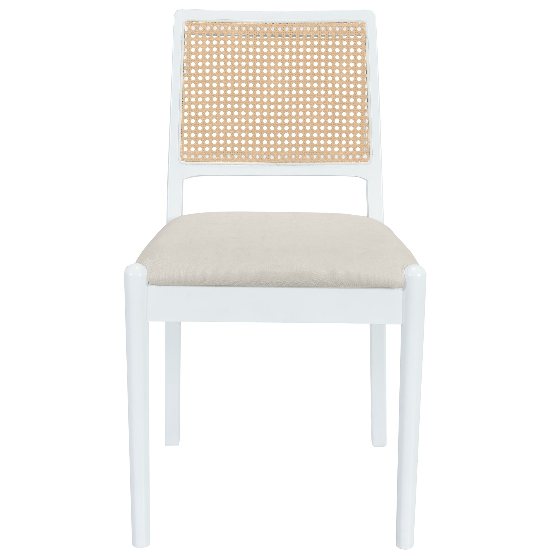 5 Piece Rattan Round Dining Table Set, Wood Table With Hexagonal Base And Upholstered Chairs For Dining Room, Kitchen,Indoor Use, White Beige Wood Dining Room Solid Wood Rubberwood Round Dining Table With Chair Wood Wood White Seats 4 Traditional Round