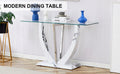 Modern Minimalist Rectangular Glass Table With 0.39 