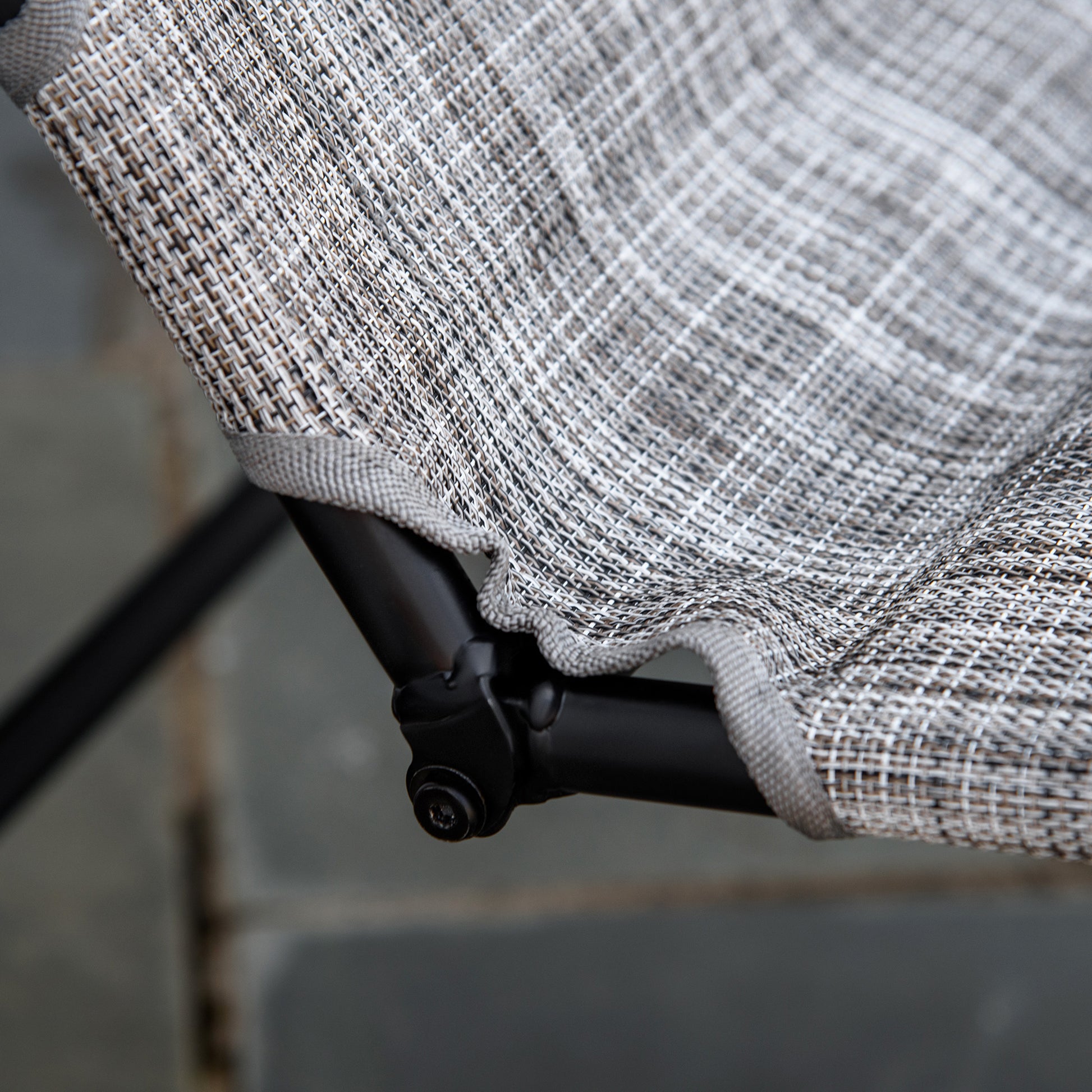 Outsunny Garden Rocking Chair, Outdoor Indoor Sling Fabric Rocker For Patio, Balcony, Porch, Grey Gray Steel