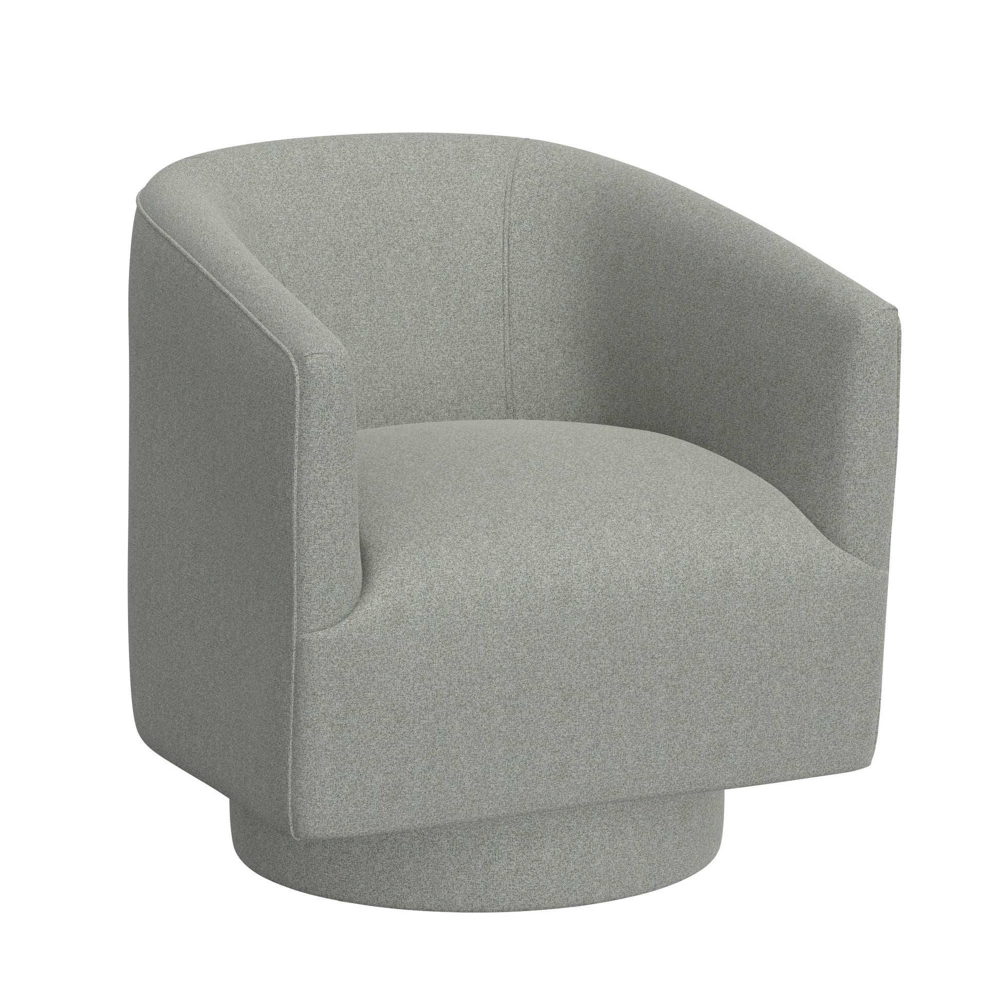 Bralin Gray Swivel Accent Chair Gray Foam Engineered Wood