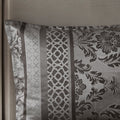 7 Piece Jacquard Comforter Set Grey Cal King California King Grey Polyester