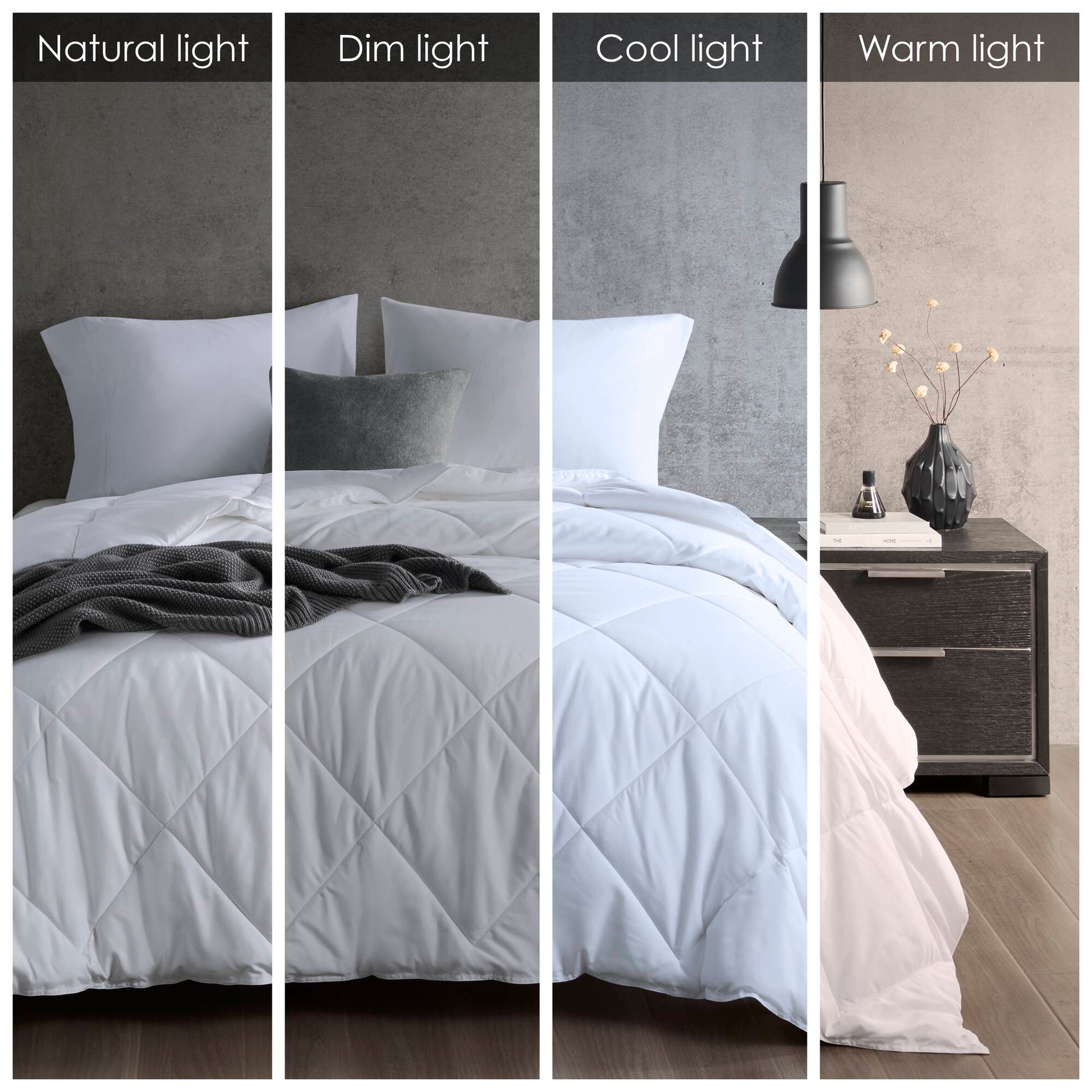 Oversized Down Alternative Comforter White Twin Twin Xl White Nylon