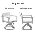 Outdoor Patio Aluminum Swivel Rocker 2Pcs With Outdoor Grade Sunbrella Fabric Cushions, Grayish Yes Dining Set Grayish Rust Resistant Frame Fade Resistant Cushion Modern Multiple Chairs Seating Group Foam Aluminum