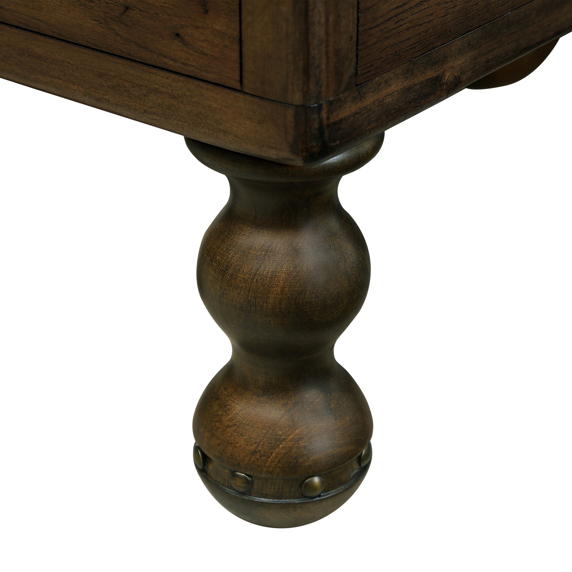 Rectangle Living Room Coffee Table Set, 3 Piece Solid Wood Living Room Table Set, 1 Coffee Table And 2 End Table, Wood Center Table Tea Table Set With Rivet Decoration Legs.Easy Assembly, Espresso Espresso Pine