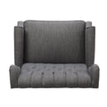 One And Half Seater Recliner Charcoal Fabric