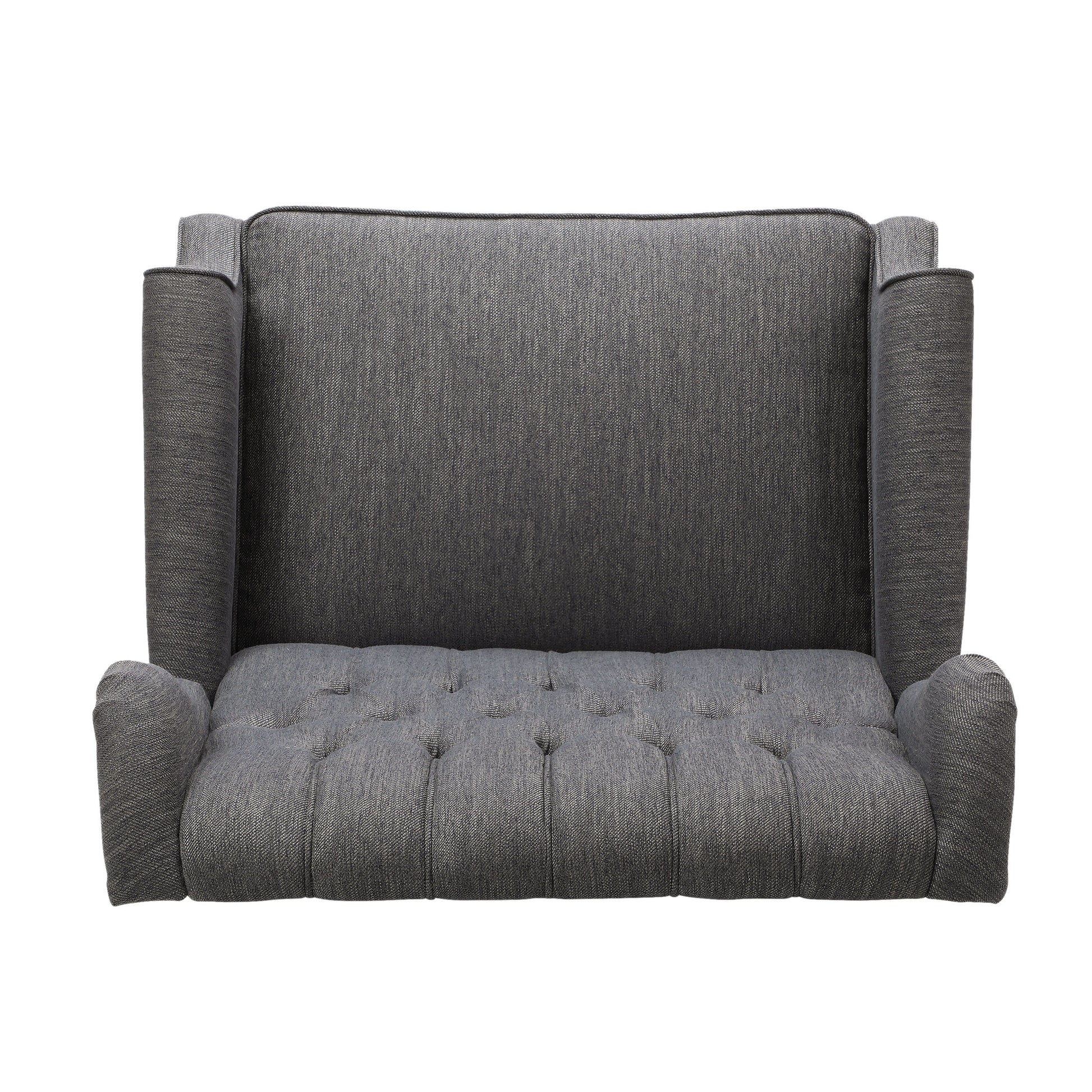 One And Half Seater Recliner Charcoal Fabric