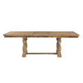 Traditional Dining Set 7Pc Extendable Table And 6 Side Chairs Wheat Finish Wooden Dining Kitchen Furniture Wood Wood Wheat Seats 6 Wood Dining Room Removable Leaf Extendable Trestle Rectangular