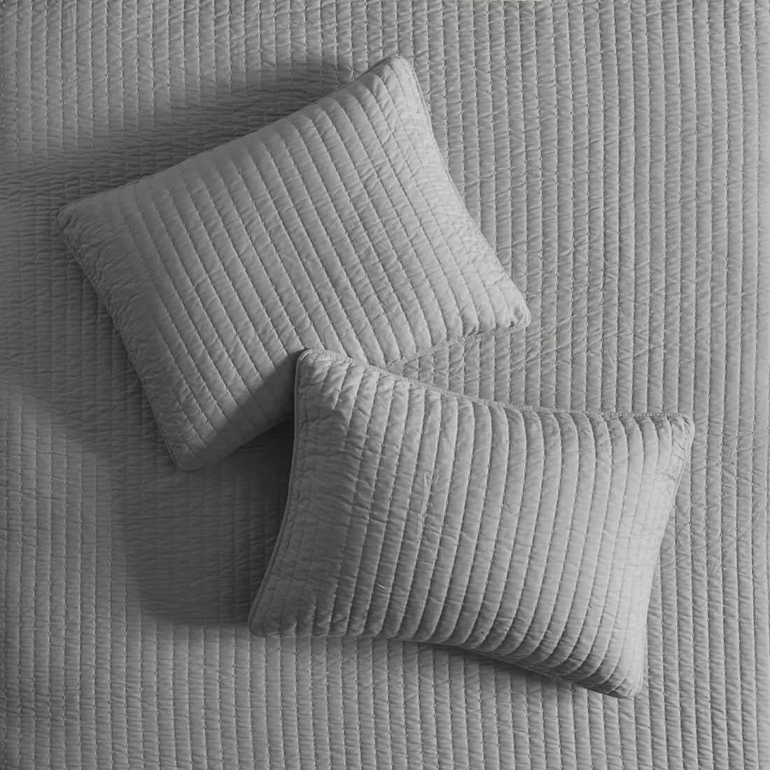 2 Piece Quilt Set Grey Twin Twin Xl Twin Grey Cotton