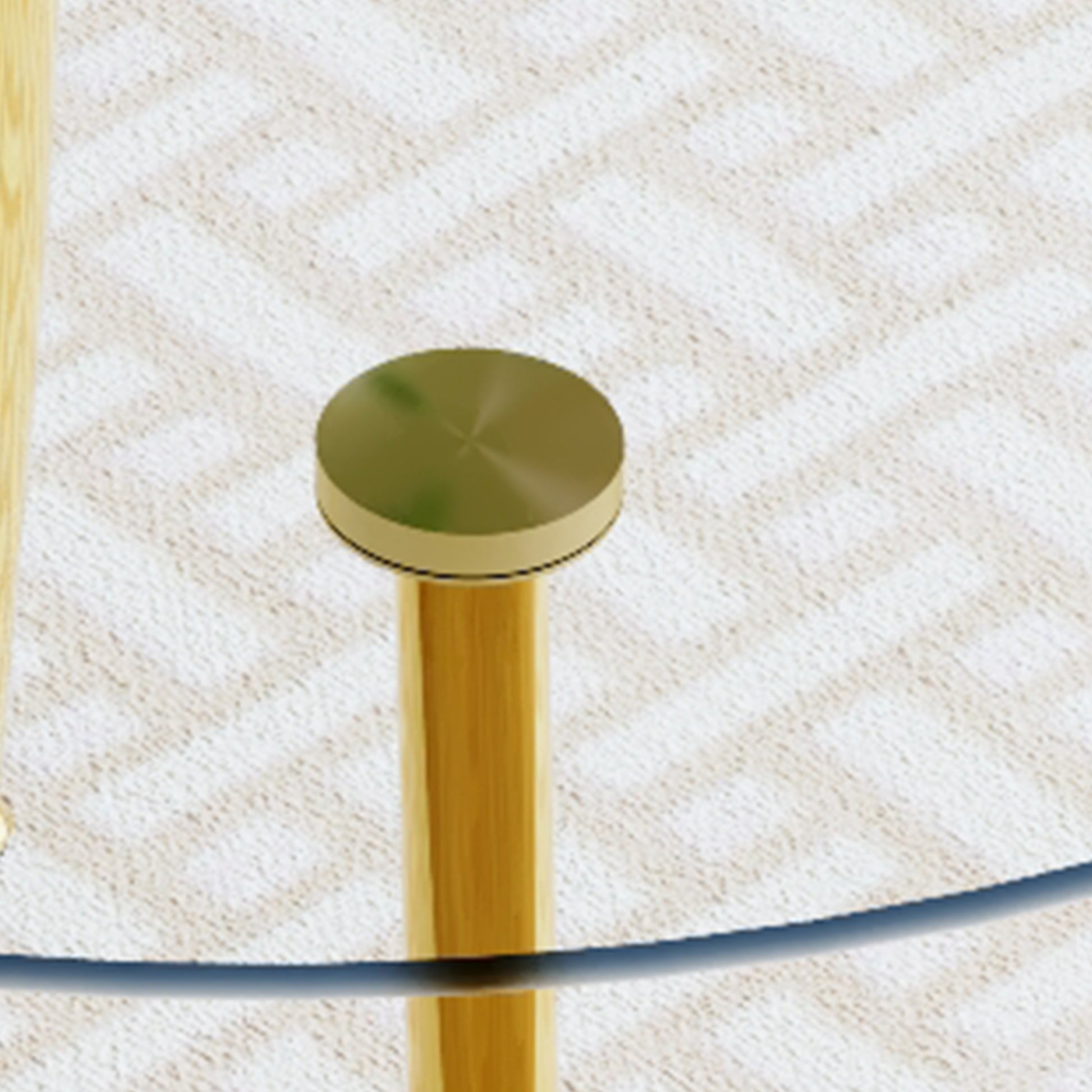 A Modern Minimalist Style Round Transparent Tempered Glass Table With Gold Metal Legs, Paired With 6 Modern Pu Leather High Back Dining Chairs ,Bring A Luxurious Experience. Black Seats 6 Glass Metal