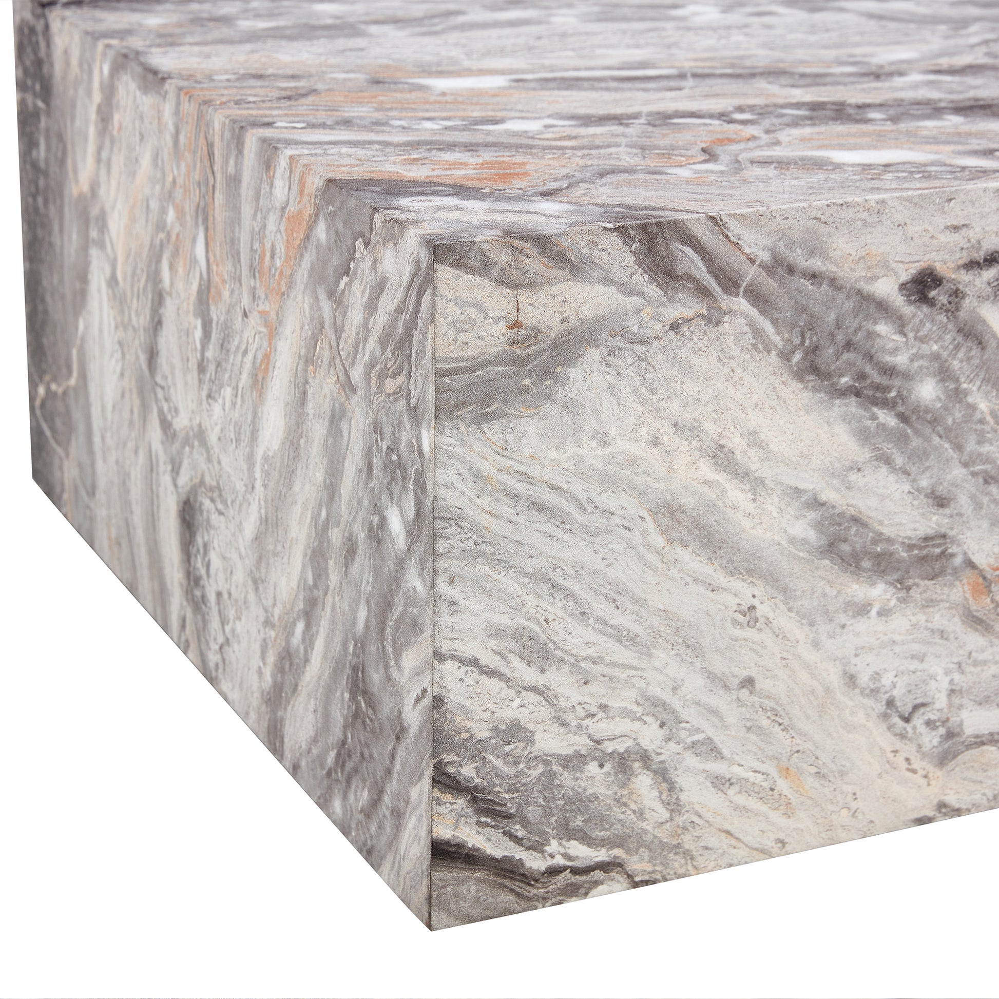 Modern Mdf Coffee Table With Grey Texture Pattern 39.3X23.6X11.8 Inches Stylish And Durable Design Grey Mdf