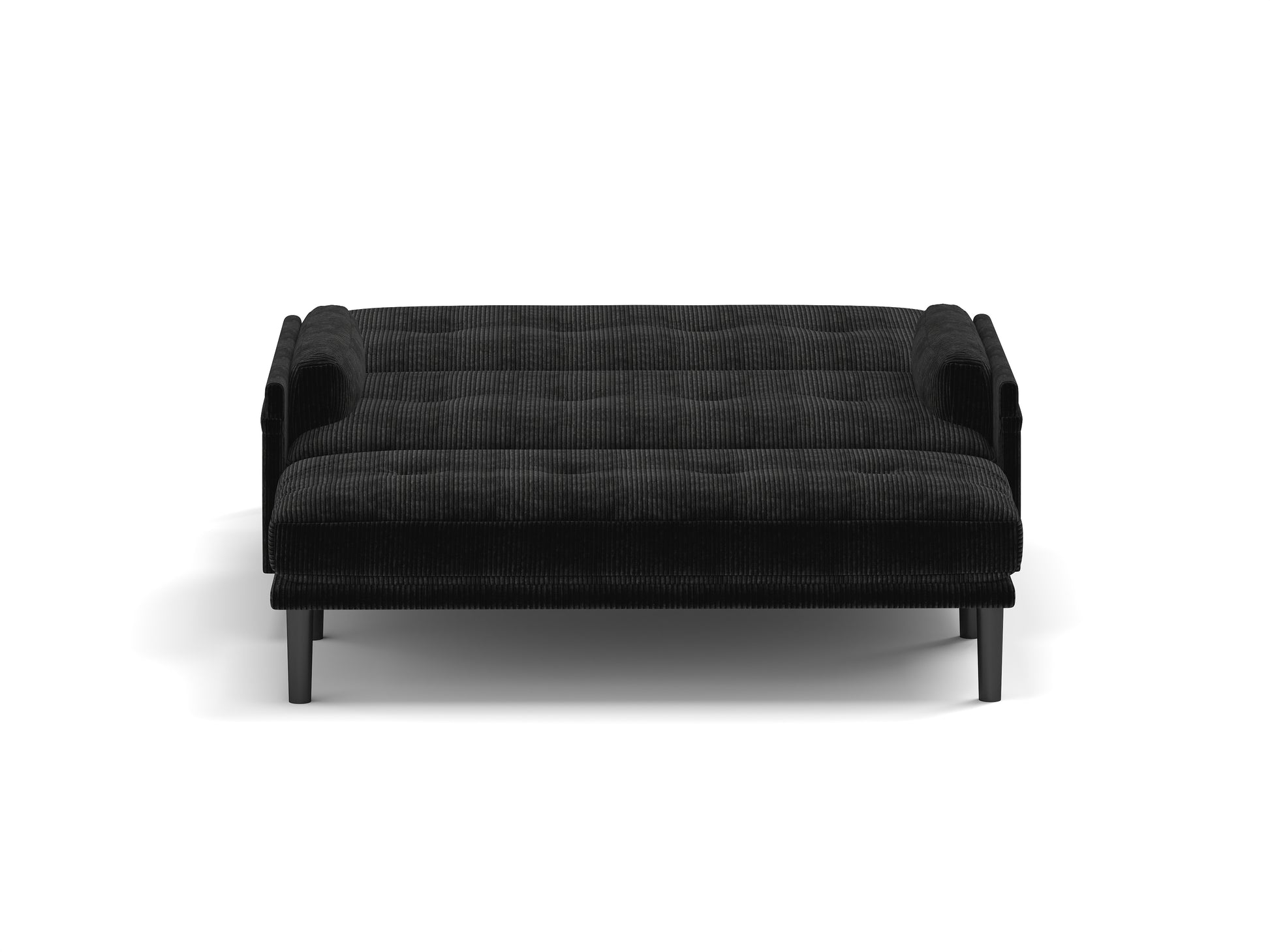 Black 2 Seater Sofa Sleeper With Recline Fuction Black Velvet Metal Primary Living Space Medium Soft Loose Back Pillow Top Arms Foam Fabric Metal 2 Seat